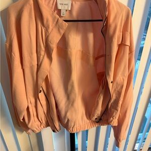 Nine West Women's Light Coral Bomber Jacket